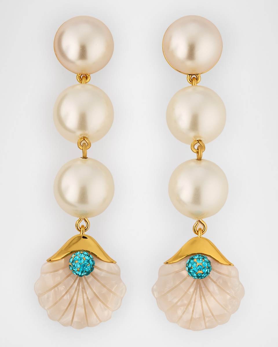 Shellona Pearl Linear Earrings